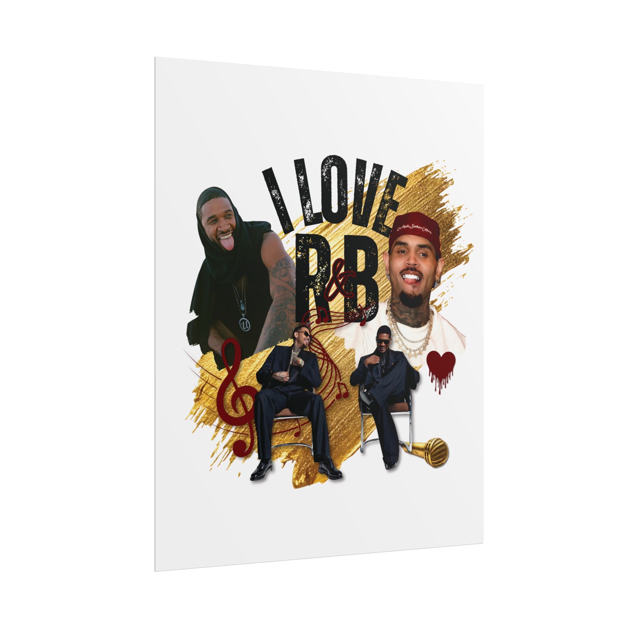 I Love R&B Rolled Poster
