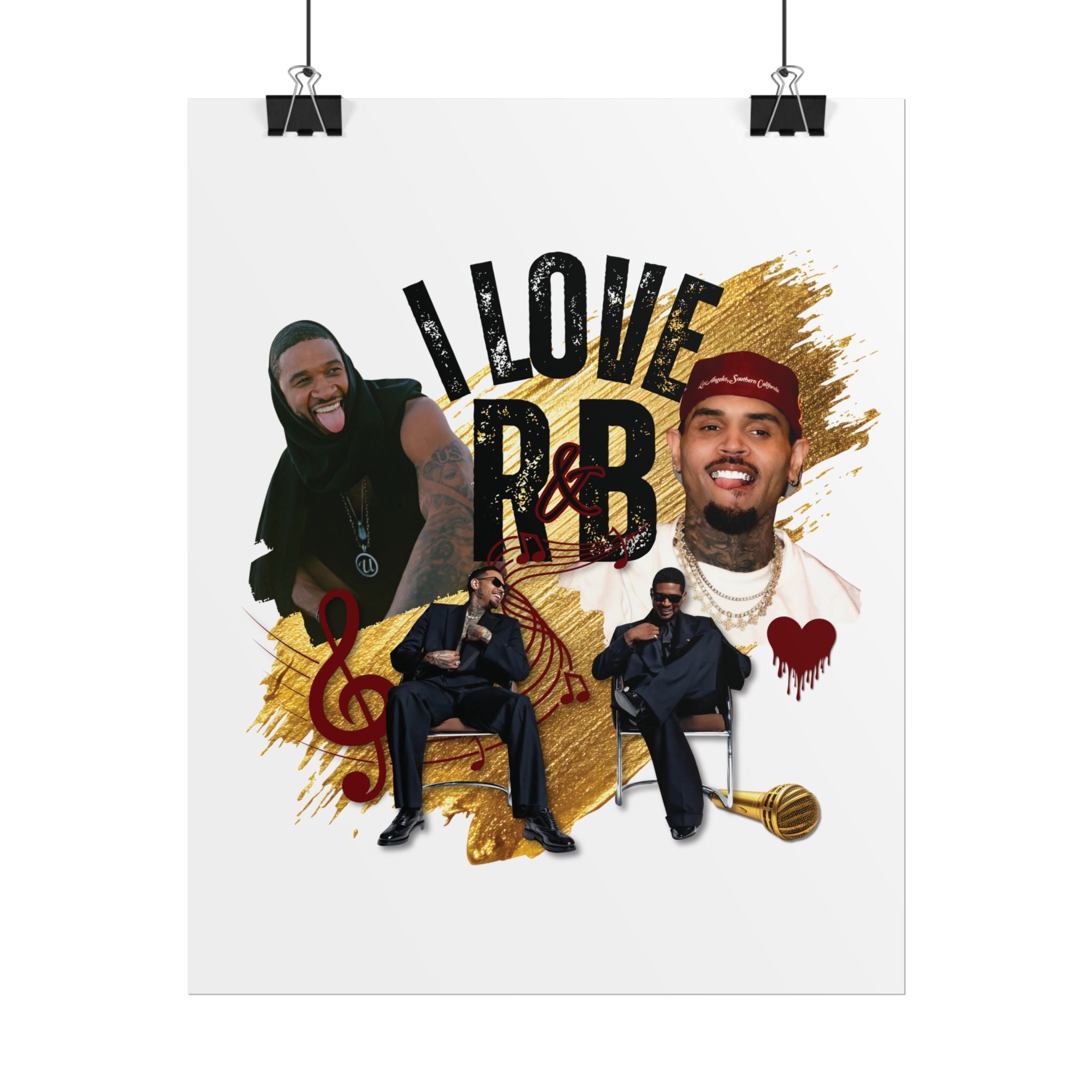 I Love R&B Rolled Poster
