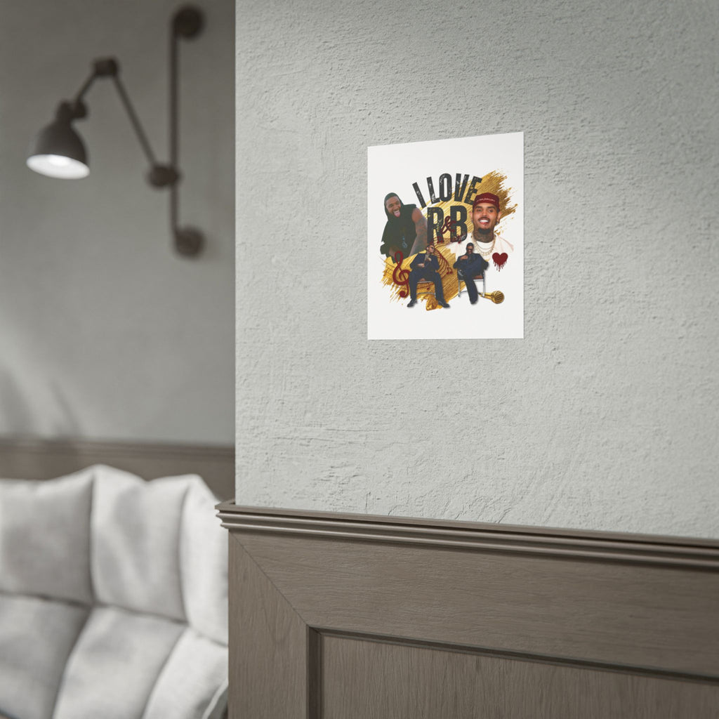 I Love R&B Rolled Poster