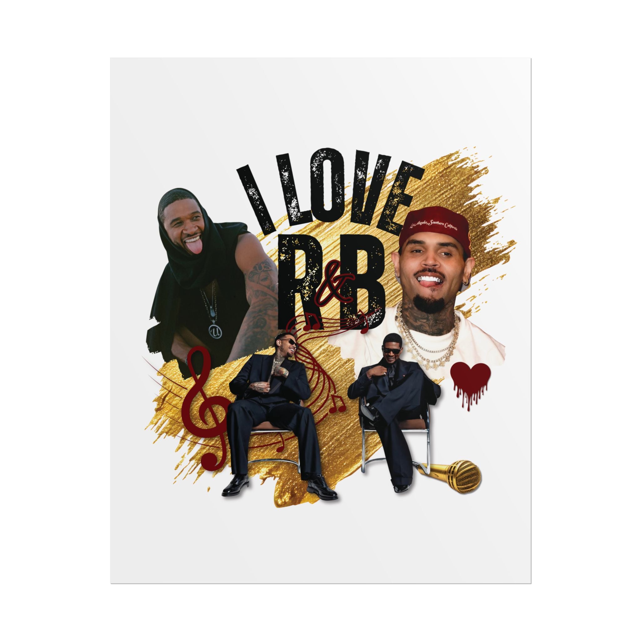 I Love R&B Rolled Poster