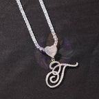 Heart Initial Necklaces